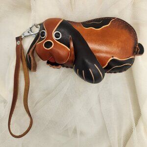 Brown Dog Hand Crafted Genuine Leather Coin Purse